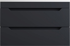 Style Line Тумба с раковиной Остин 80 подвесная графит – фотография-1